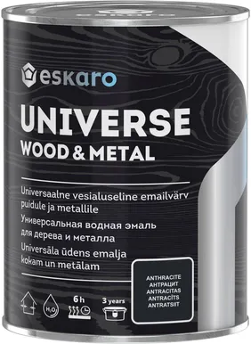 UNIVERSAALVÄRV ESKARO UNIVERSE WOOD&METAL 0,9L ANTHRACITE