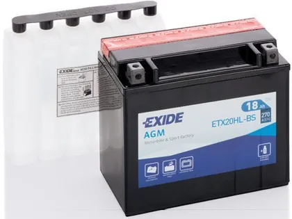 MOTOAKU EXIDE 12V 18AH YTX20HL-BS AGM 175X87X155MM