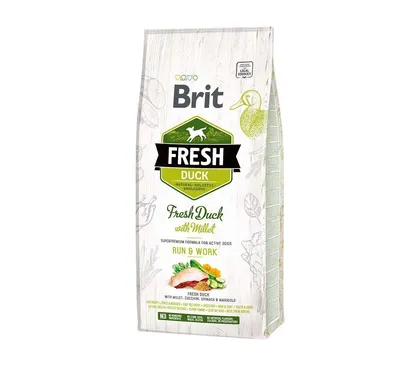 KUIVTOIT BRIT FRESH KOERTELE RUN&WORK PARDI JA HIRSIGA 12KG