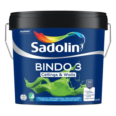 LAE- JA SEINAVÄRV SADOLIN OS BINDO 3 BW VALGE 4,5L