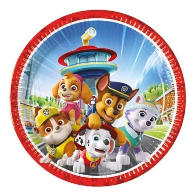 PAPPTALDRIK PAW PATROL 23CM 8TK