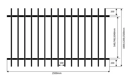 VARBAIA MOODUL ZN 1,2X2,5M RAL9005