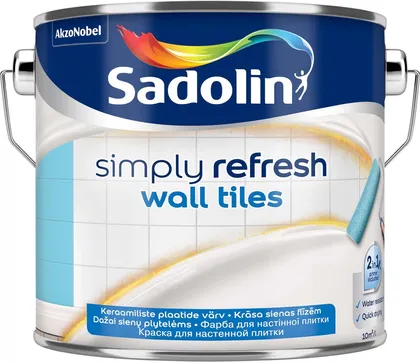 SEINAPLAATIDE VÄRV SADOLIN SIMPLY REFRESH CERAMIC TILES BW 2,33L LÄBIPAISTEV POOLMATT