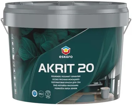 SEINAVÄRV ESKARO AKRIT 20 9,5L VALGE POOLMATT