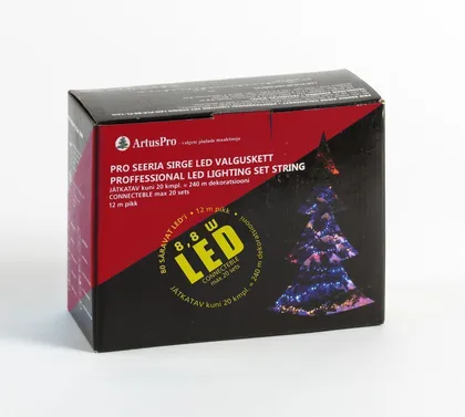 VALGUSKETT ARTUS PRO 80LED 12M SININE JÄTKATAV