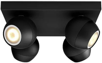 KOHTVALGUSTI BUCKRAM 4X5,5W 1000LM PULT HUE MUST