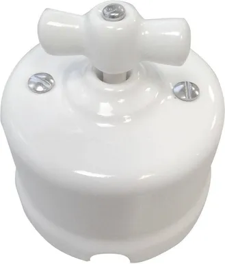 2-NE PÖÖRDLÜLITI FENDE KERAAMILINE VALGE