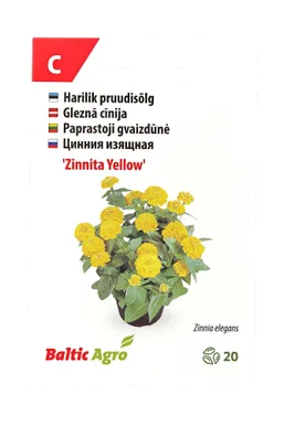 SEEMNED BALTIC AGRO PRUUDISÕLG 'ZINNITA YELLOW' KOLLASED TÄIDISÕIED, 20S