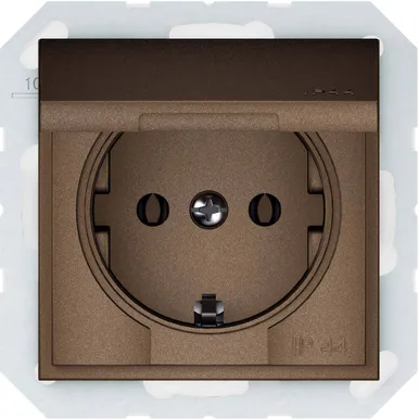 PISTIKUPESA 1-NE VILMA MAANDUSEGA IP44 QR MOCCA RAAMITA