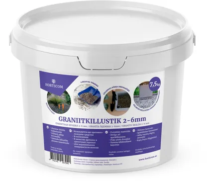 GRANIITKILLUSTIK HORTICOM 2-6 MM 7,5KG ÄMBRIS