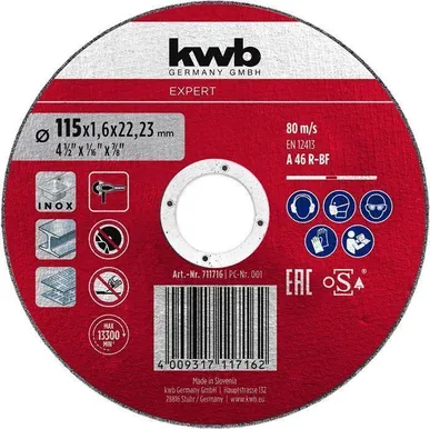 LÕIKEKETAS KWB EXPERT 115 × 1,6