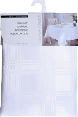 LAUALINA DAMAST POLÜESTER 180X130CM VALGE