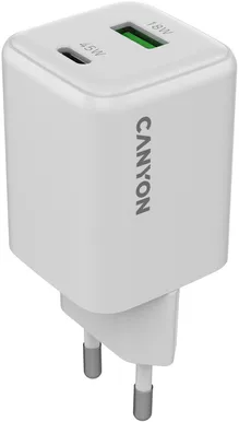 LAADIJA ADAPTER CANYON CU45AC GAN 45W 1XPD 1XQC EU VALGE