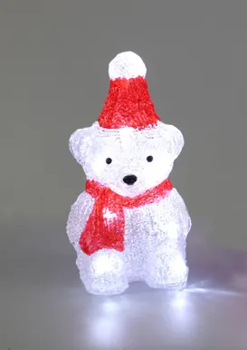 JÕULUKUJU JÄÄKARU AKRÜÜL 10LED KÜLM VALGE 2XAAA