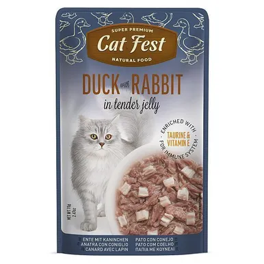 MÄRGTOIT KASSIDELE CATFEST PART JA JÄNES ŽELEES 12X70G