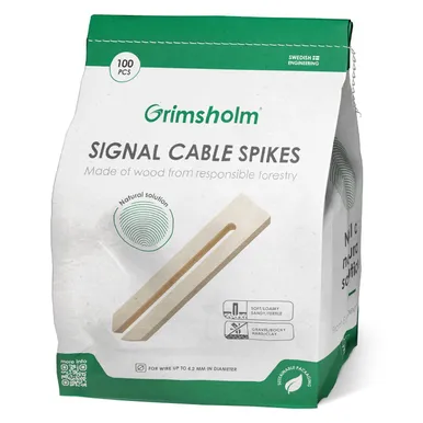 PAIGALDUSPIIGID ROBOTNIIDUKI KAABLILE GRIMSHOLM PUIDUST 100TK