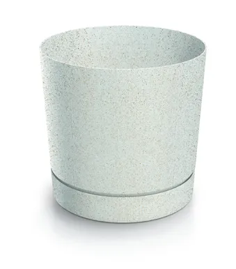 LILLEPOTT PROSPERPLAST TUBO ECO WOOD Ø12,8CM VALGE