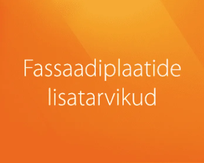 Fassaadiplaatide lisatarvikud